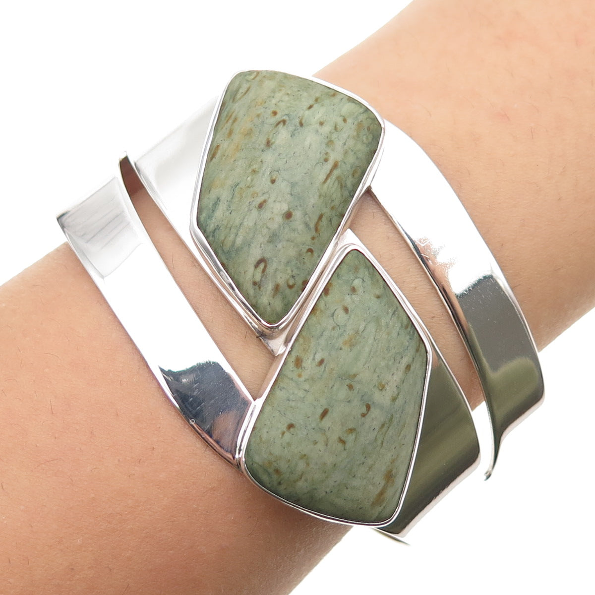 Jay King Desert Rose 925 Sterling Silver Vintage Rhyolite Adjustable Bracelet 7"