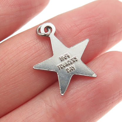 925 Sterling Silver Vintage 1964 Founders Day Beta Sigma Phi Star Charm Pendant