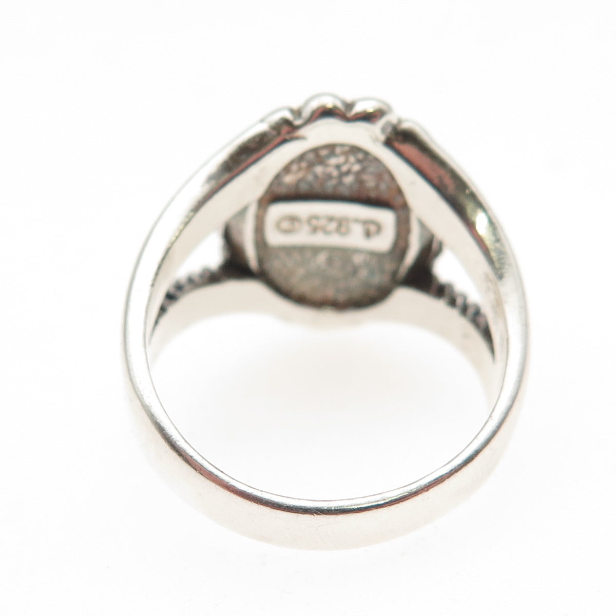 Carolyn Pollack Old Pawn Sterling Silver Vintage MOP Inlay Tribal Ring Size 7