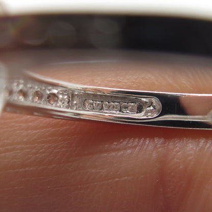 925 Sterling Silver Oval & Round-Cut C Z Promise Ring Size 10.25