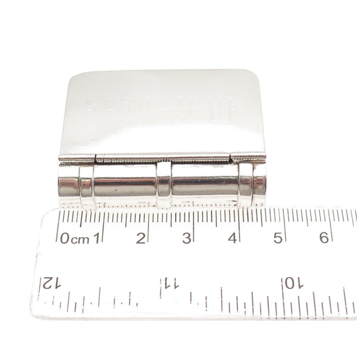925 Sterling Silver Vintage Mexico Engraved Matanzas Book Pill / Snuff Box