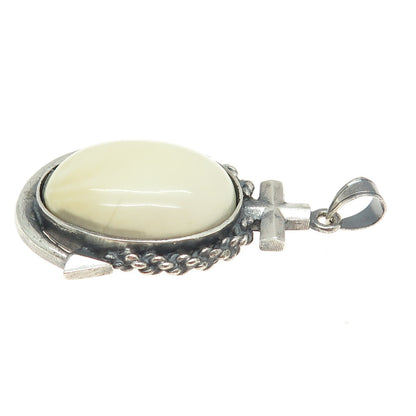 925 Sterling Silver Vintage Anchor Twisted Rope Pendant