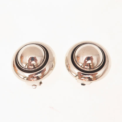 Niels Erik From 925S Sterling Silver Vintage Denmark Modernist Clip On Earrings