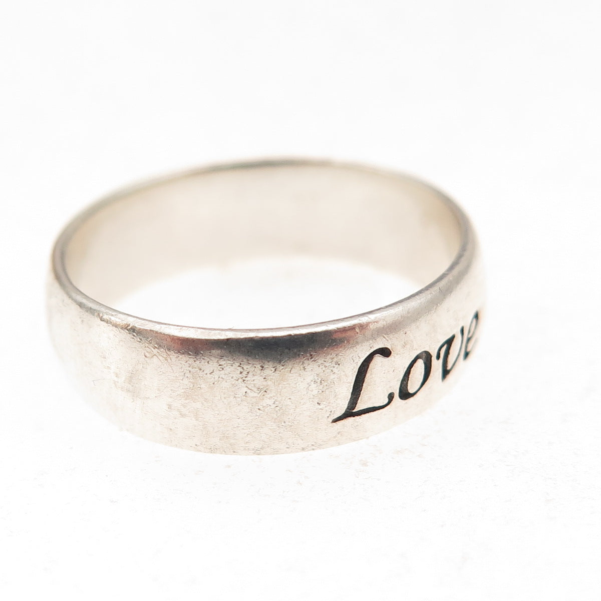 RJ Graziano 925 Sterling Silver Vintage Love Dream Believe Band Ring Size 7