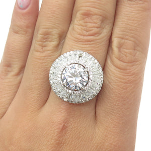 925 Sterling Silver Multi-C Z Ring Size 7.5