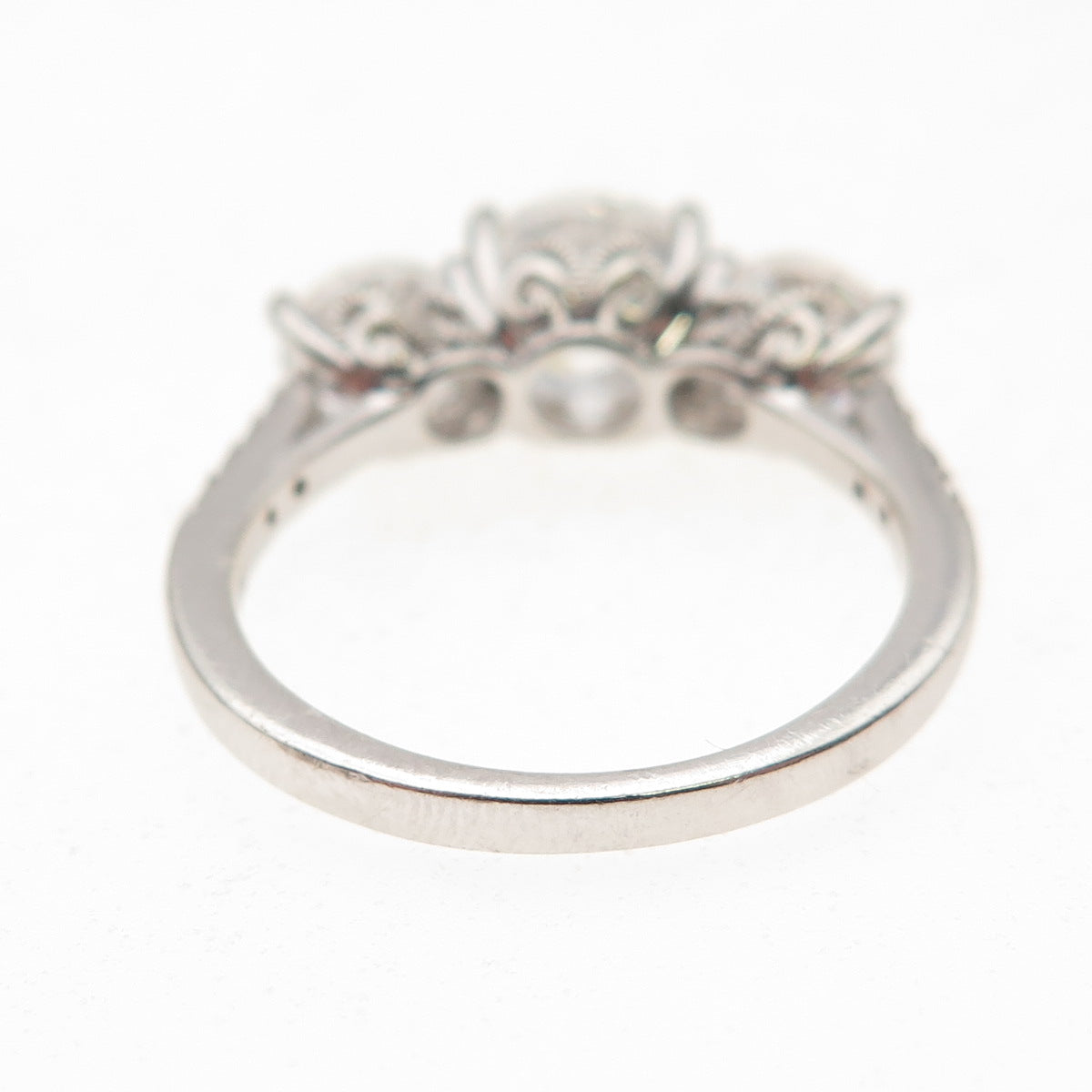 Alwand Vahan 925 Sterling Silver Round-Cut C Z Engagement Ring Size 7