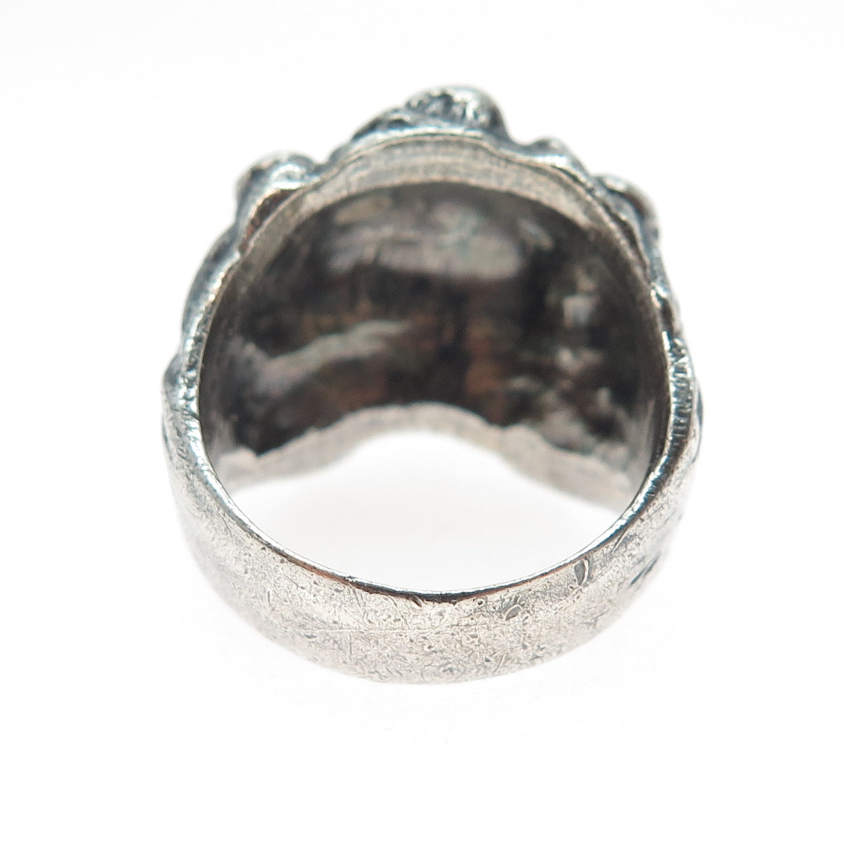 925 Sterling Silver Vintage Mexico Lion Oxidized Ring Size 8