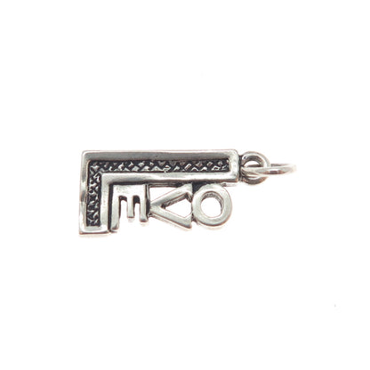 925 Sterling Silver Vintage Love Oxidized Minimalist Charm Pendant