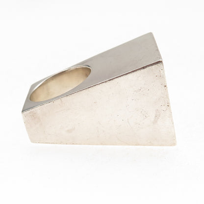 Kevin Oliver 925 Sterling Silver Vintage Modernist Statement Ring Size 9.5