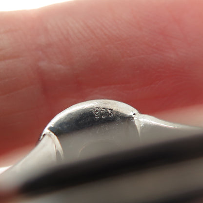 925 Sterling Silver Vintage Real Royston Turquoise Granulated Ring Size 8.25