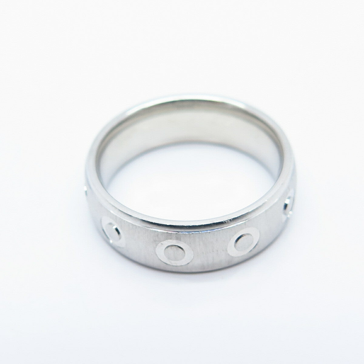 925 Sterling Silver Textured Band Ring Size 5.75