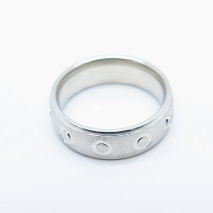 925 Sterling Silver Textured Band Ring Size 5.75