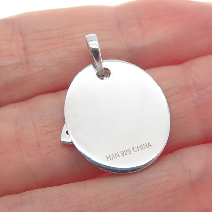 HAN 925 Sterling Diamond Nothing Is Worth More Than This Day Wishbone Pendant