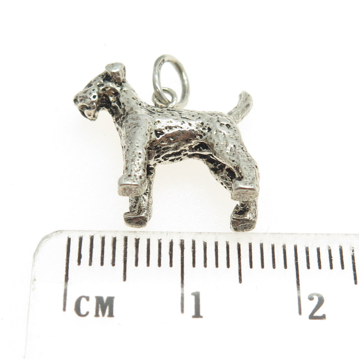 925 Sterling Silver Vintage Kerry Blue Terrier Dog Minimalist Charm Pendant