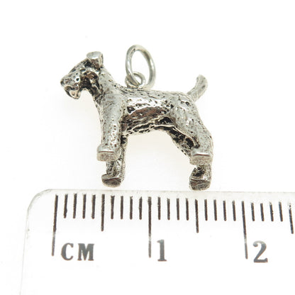 925 Sterling Silver Vintage Kerry Blue Terrier Dog Minimalist Charm Pendant