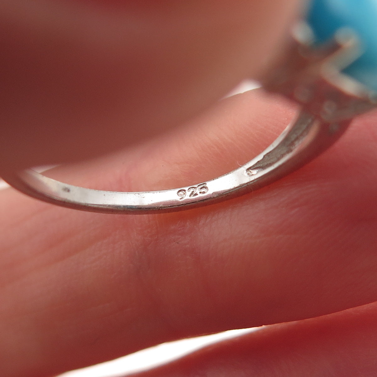 Chuck Clemency 925 Sterling Silver Real Turquoise & Tanzanite Ring Size 6