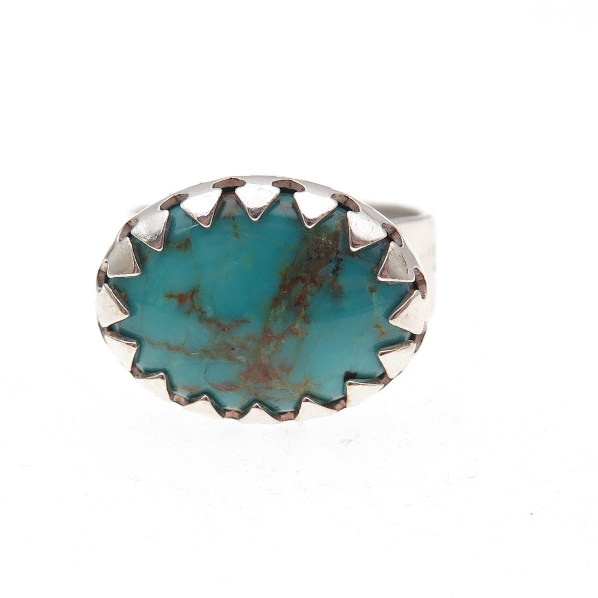 Carolyn Pollack Old Pawn 925 Sterling Silver Vintage Turquoise Ring Size 8.25