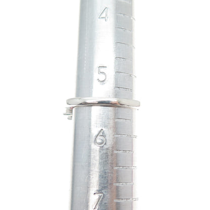 925 Sterling Vintage Emerald & Tapered Baguette-Cut Pink White C Z Ring Size 5.5