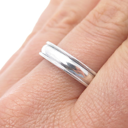 925 Sterling Silver Vintage Band Ring Size 9.75