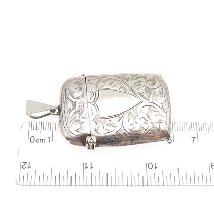 Rolason Brothers 925 Sterling Antique 1925 Birmingham Engraved Vesta Match Case