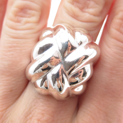 925 Sterling Silver Vintage AVM Mexico Modernist Dome Ring Size 7.75