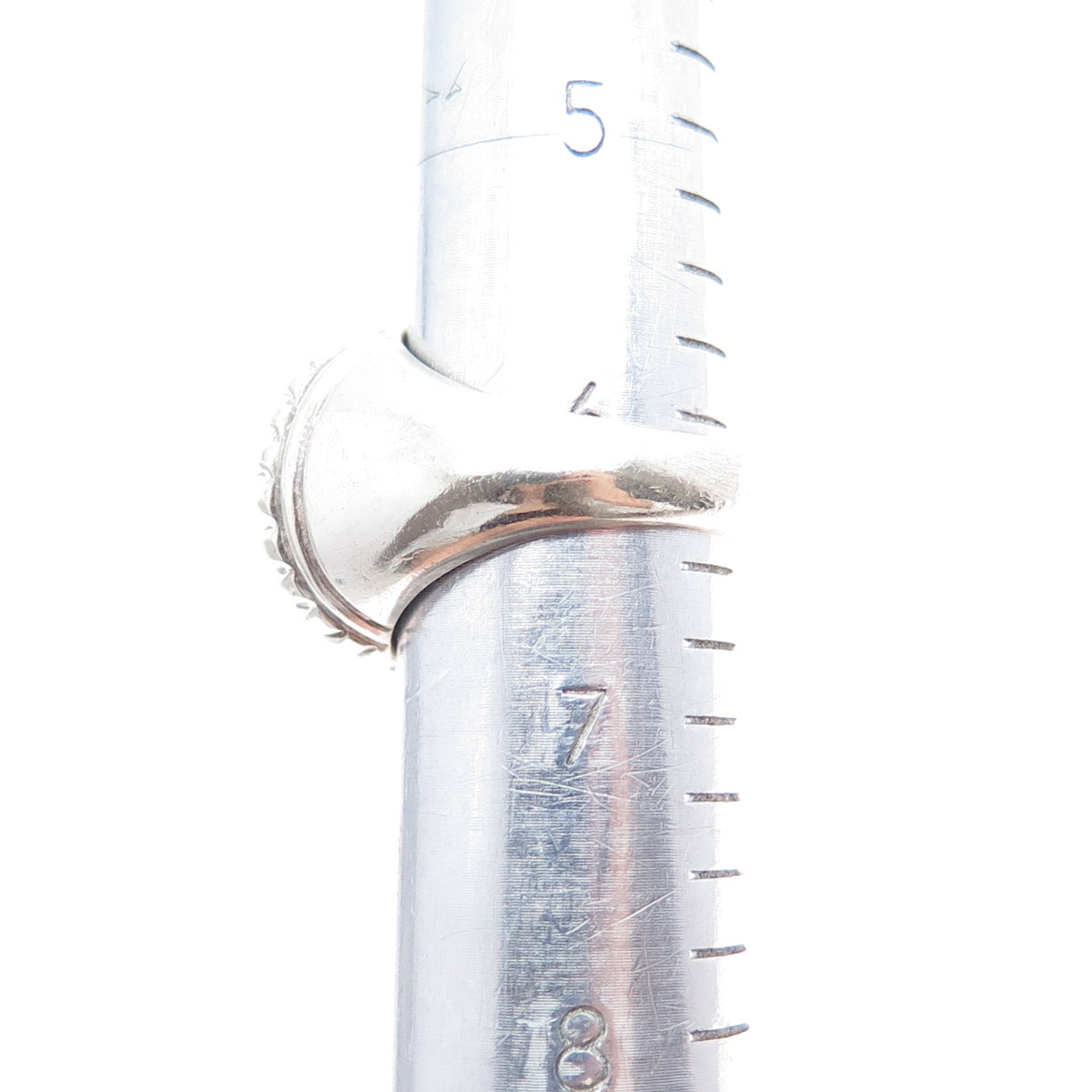 925 Sterling Silver Vintage Modernist Statement Ring Size 6.25