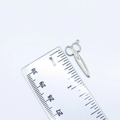 925 Sterling Silver Vintage Scissors Pendant