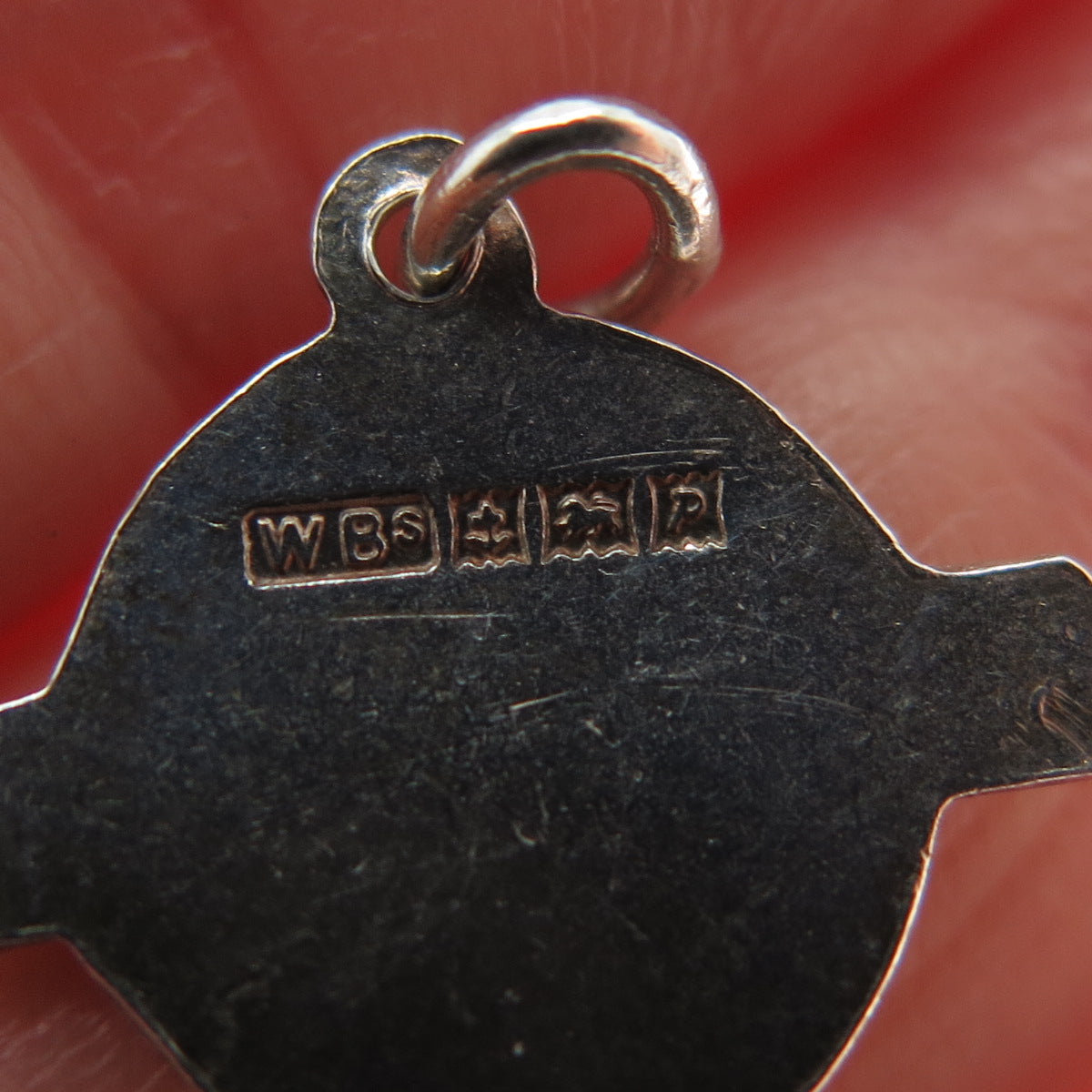 WARD BROS 925 Sterling Silver Vintage 1964 Enamel London Transport Mini Pendant