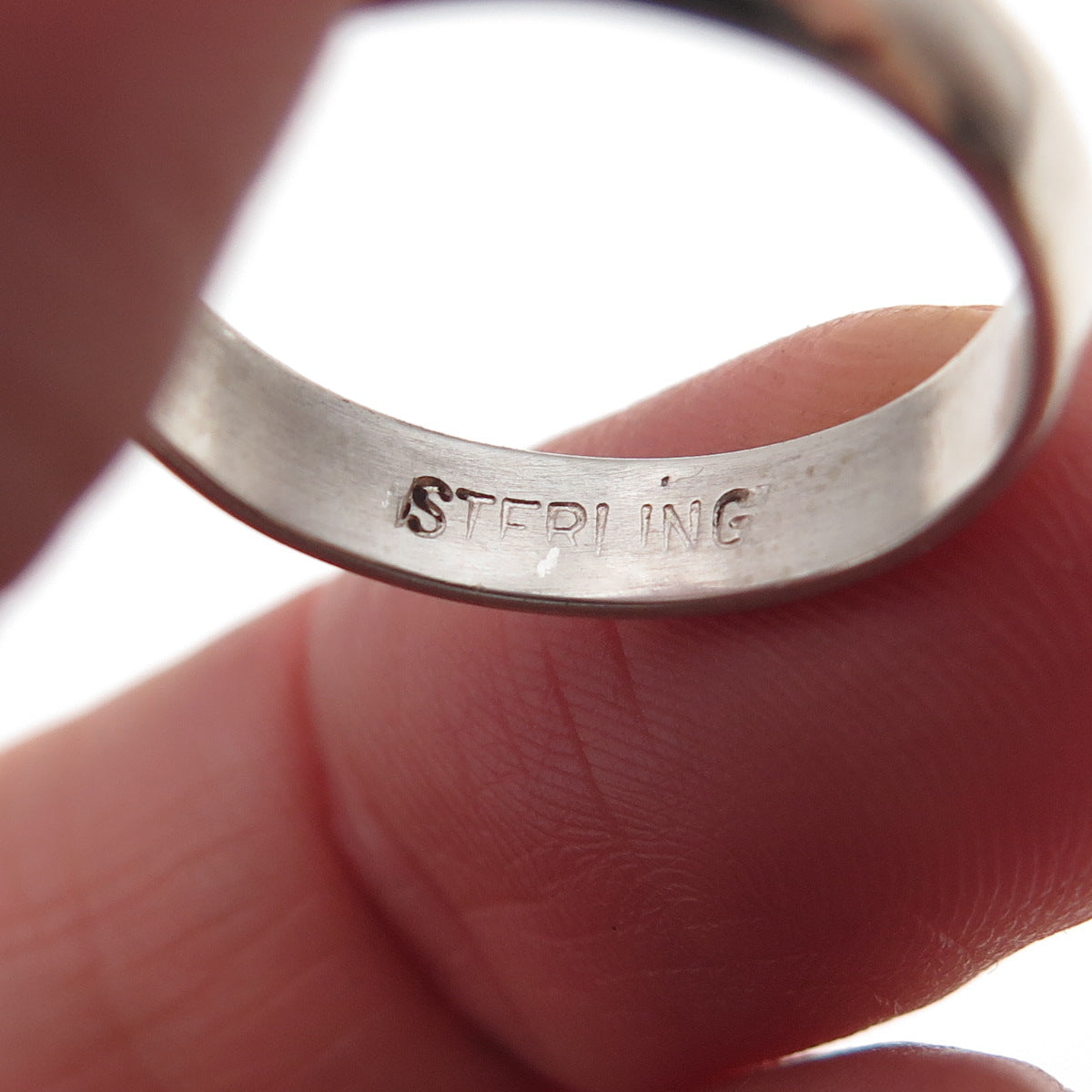 925 Sterling Silver Vintage Classic Wedding Band Ring Size 7
