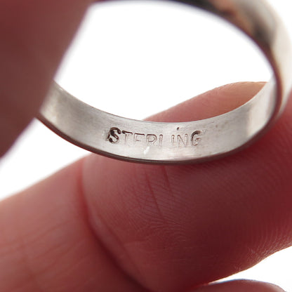 925 Sterling Silver Vintage Classic Wedding Band Ring Size 7