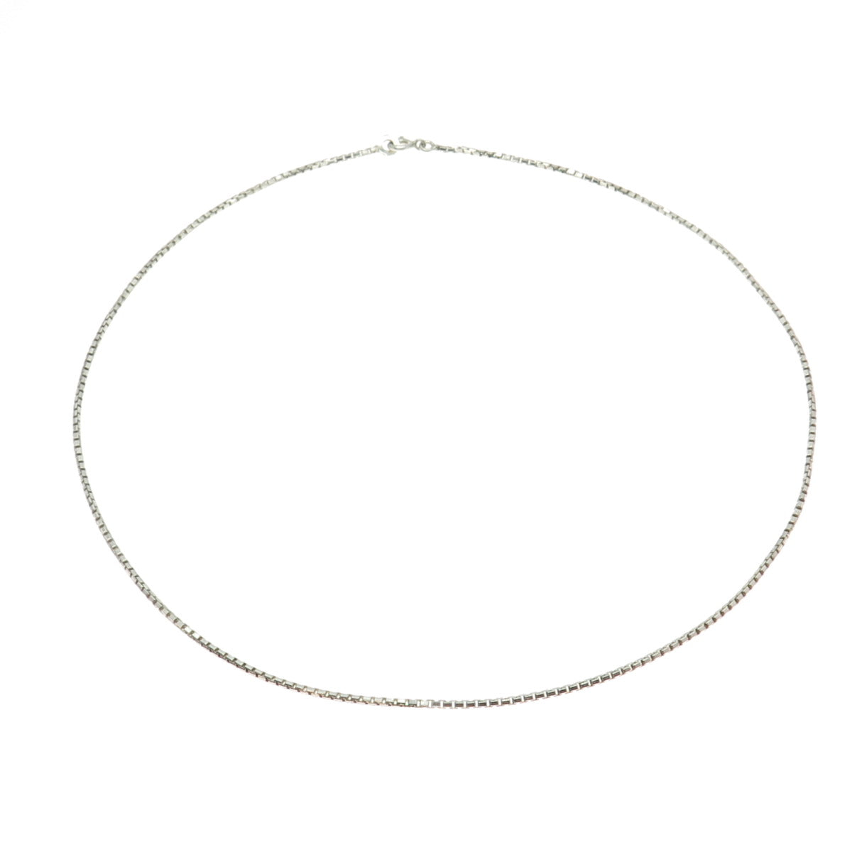 925 Sterling Silver Italy Box Chain Necklace 18"