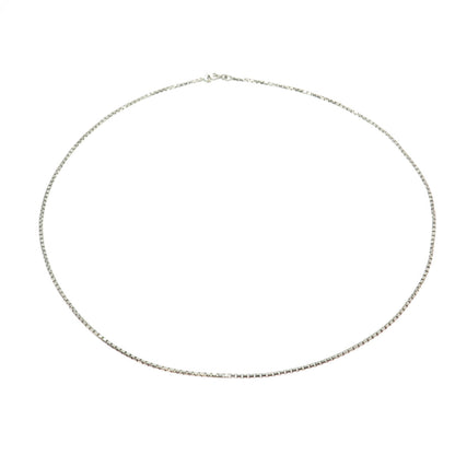 925 Sterling Silver Italy Box Chain Necklace 18"