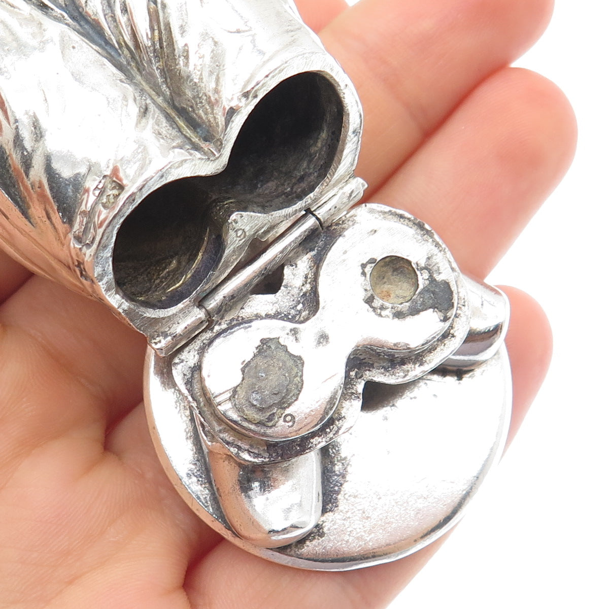 BERTHOLD HERMANN MULLER 925 Sterling Antique 1914 Dutch Boy Salt / Pepper Shaker