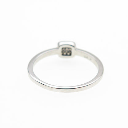 925 Sterling Silver Round-Cut C Z Engagement Ring Size 8