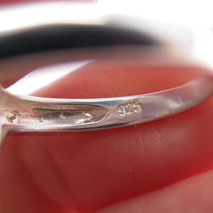 925 Sterling Silver Nano Amethyst & C Z Flower Ring Size 6.75