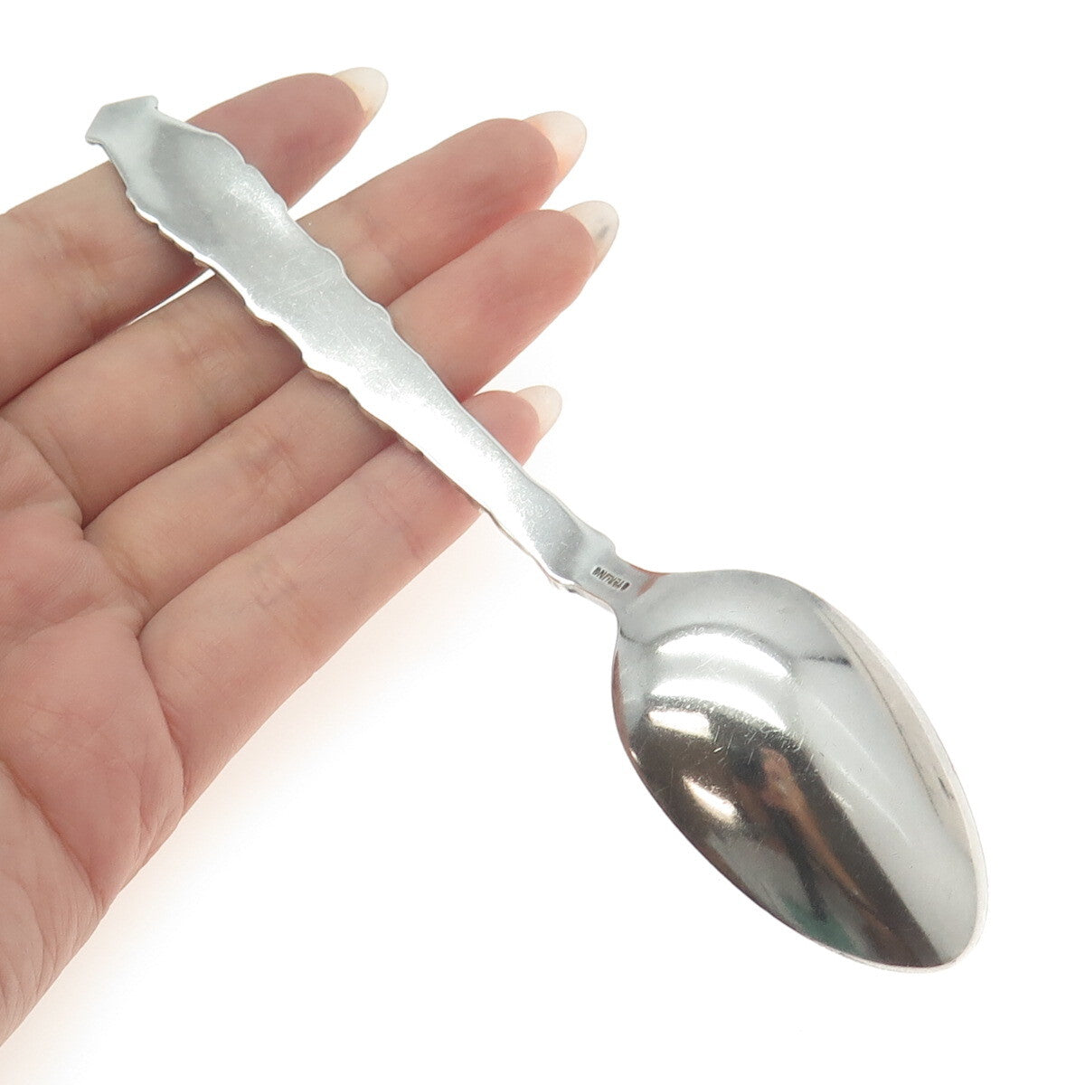 925 Sterling Silver Antique Art Deco Minnesota States & Cities Coffee Spoon