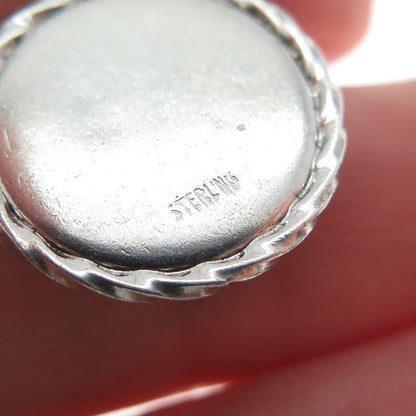 COLEMAN & S. NYE Sterling Antique Enamel Turquoise Multi-Charm Bracelet 7.25"