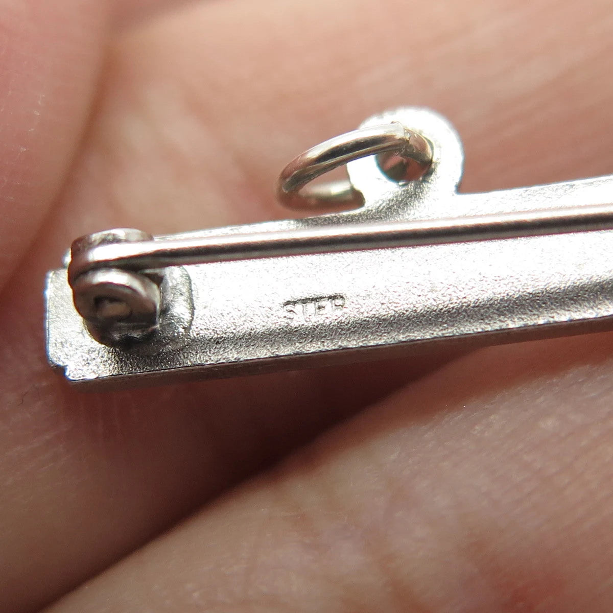 925 Sterling Silver Vintage "1940-41" Badge Plate Pendant Brooch