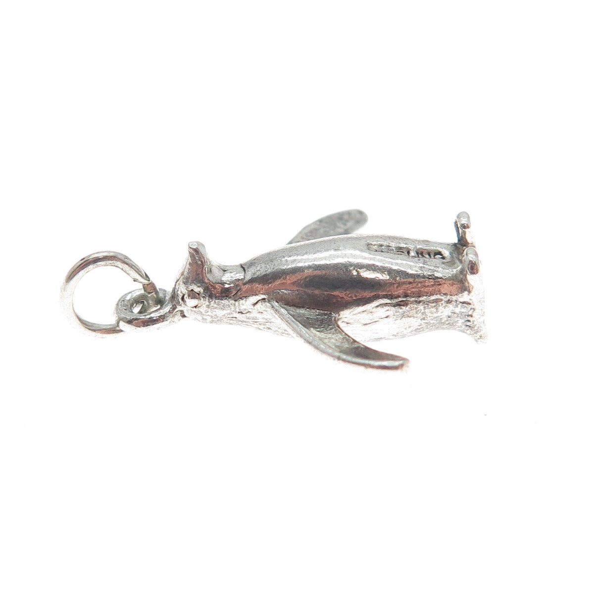 925 Sterling Silver Vintage Penguin Minimalist 3D Charm Pendant