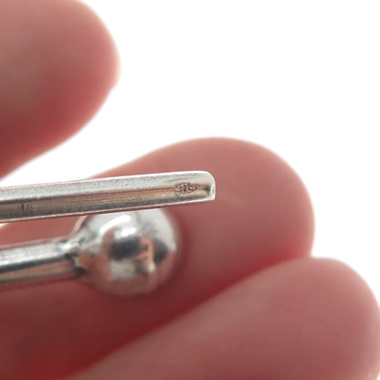 925 Sterling Silver Vintage Trombone Music Instrument Oxidized Pin Brooch