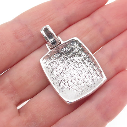 CFJ Collins Fine 925 Sterling Silver Vintage Real Pink MOP Charm Pendant