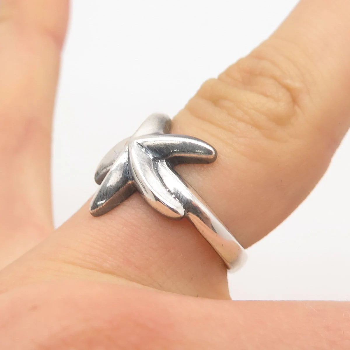 925 Sterling Silver Vintage Starfish Ring Size 6.75