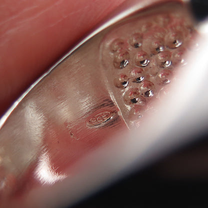 925 Sterling Silver Vintage Modernist X Shape Statement Ring Size 7