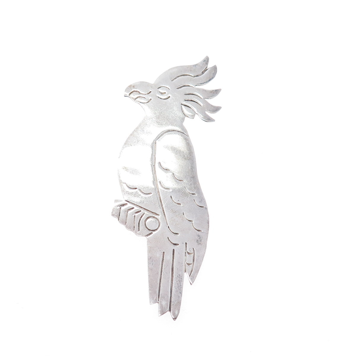 925 Sterling Silver Vintage Mexico Parrot Bird Pin Brooch