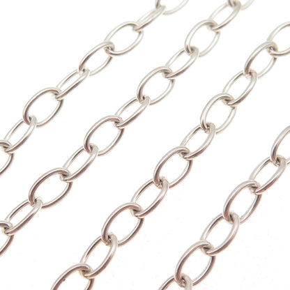Robert Lee Morris 925 Sterling Silver Vintage Oval Chain Necklace 24"