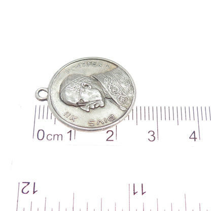 800 Silver Vintage Italy Pope John XXII Ricardo Di Roma Minimalist Charm Pendant