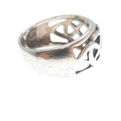 SOLVAR 925 Sterling Silver Vintage Ireland Dublin Celtic Ring Size 5