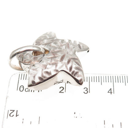 Milor 925 Sterling Silver Vintage Italy Starfish Textured Charm Pendant