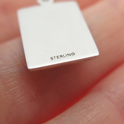 925 Sterling Red Enamel I'm Single Doesn't Mean I Sleep Alone Minimalist Pendant