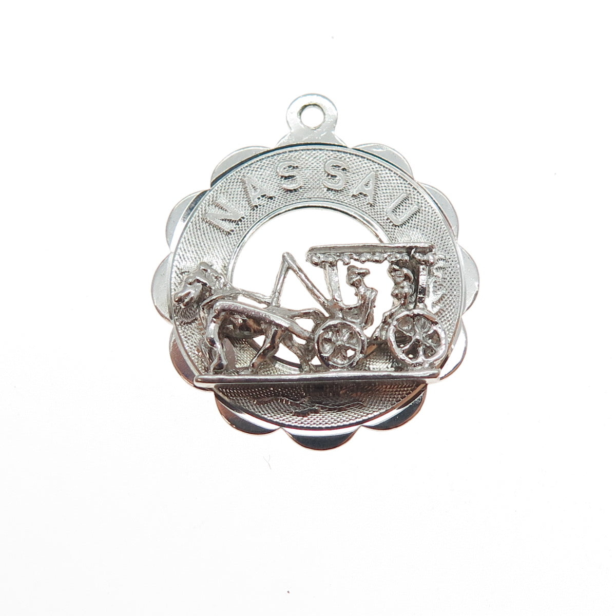 CREA 925 Sterling Silver Vintage Nassau Carriage Charm Pendant
